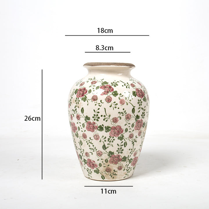 Elegant floral ceramic carafe Stornfield