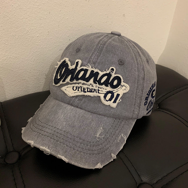Women's Distressed Vintage Embroidered Baseball Cap Stornfield