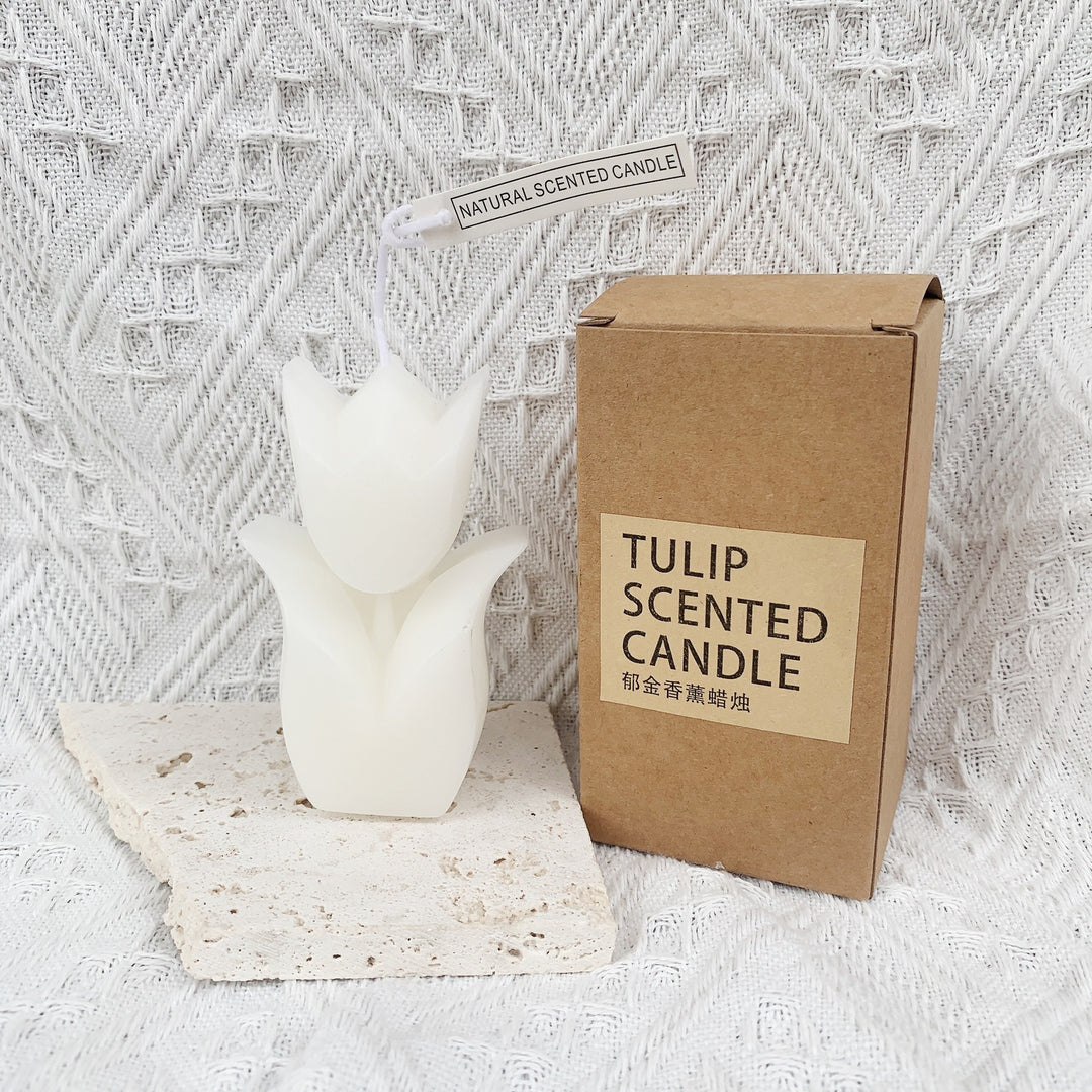 Tulip-Shaped Scented Decorative Soy Petal Candle