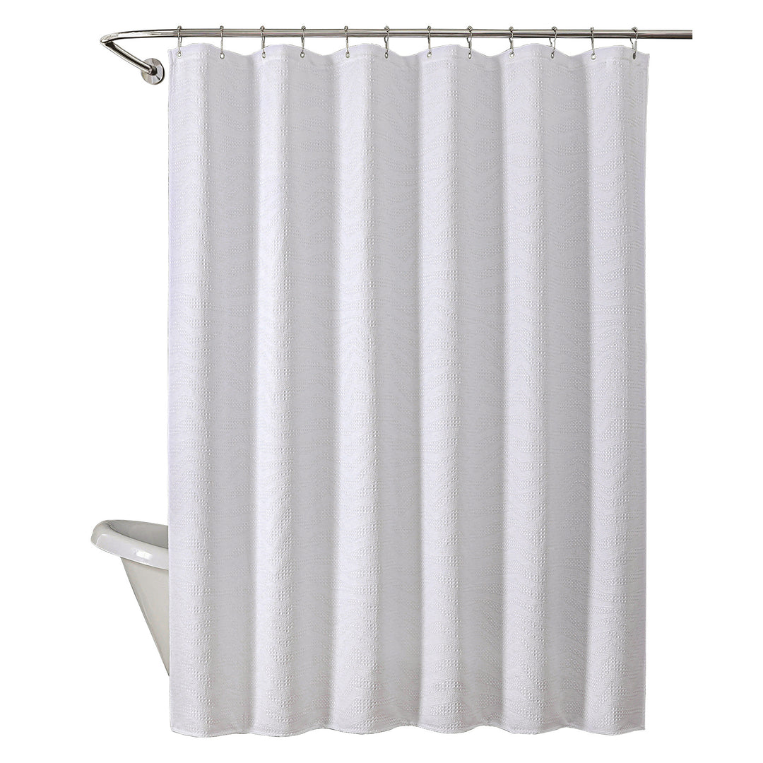 Textured Leaf Pattern Shower Curtain Stornfield