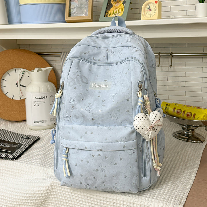 Stylish Floral-Embossed Backpack Stornfield