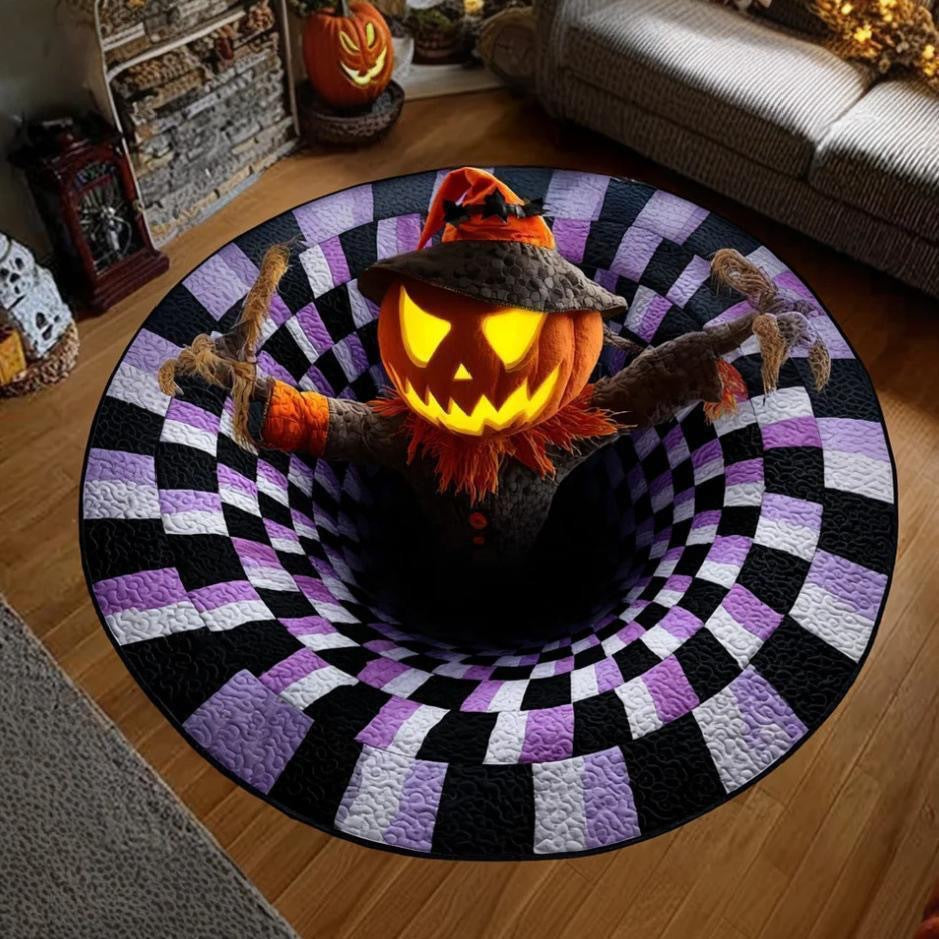 Halloween Themed 3D Optical Illusion Area Rug