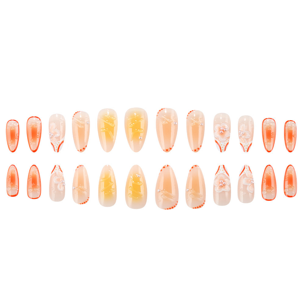 Floral Gel Press-On Nail Set Stornfield