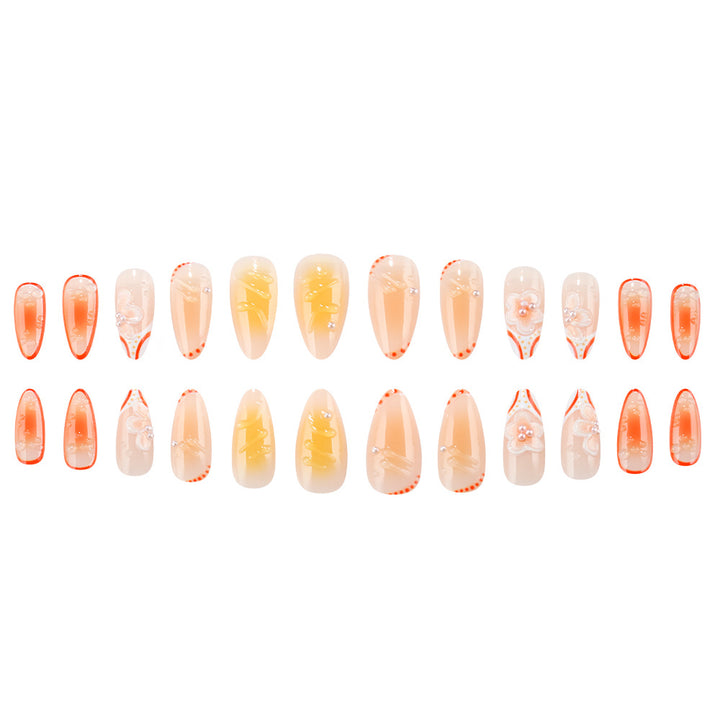 Floral Gel Press-On Nail Set Stornfield