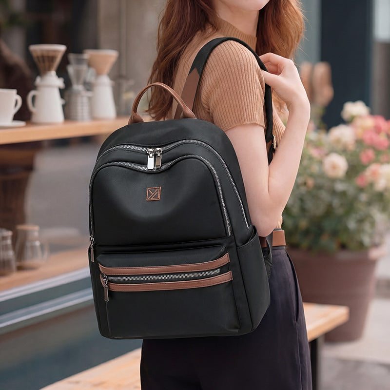Multi-Compartment Leather Backpack Stornfield
