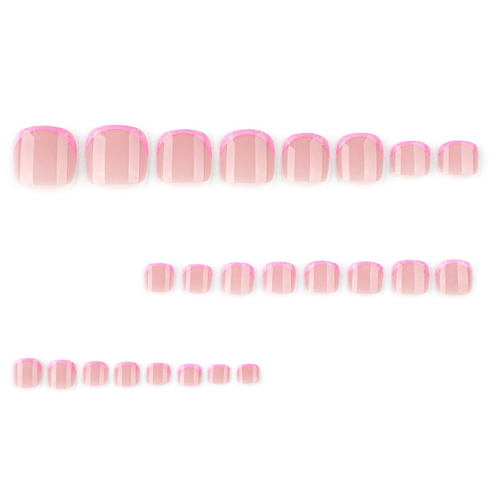 Artistic toenail art with glittering fringe Stornfield
