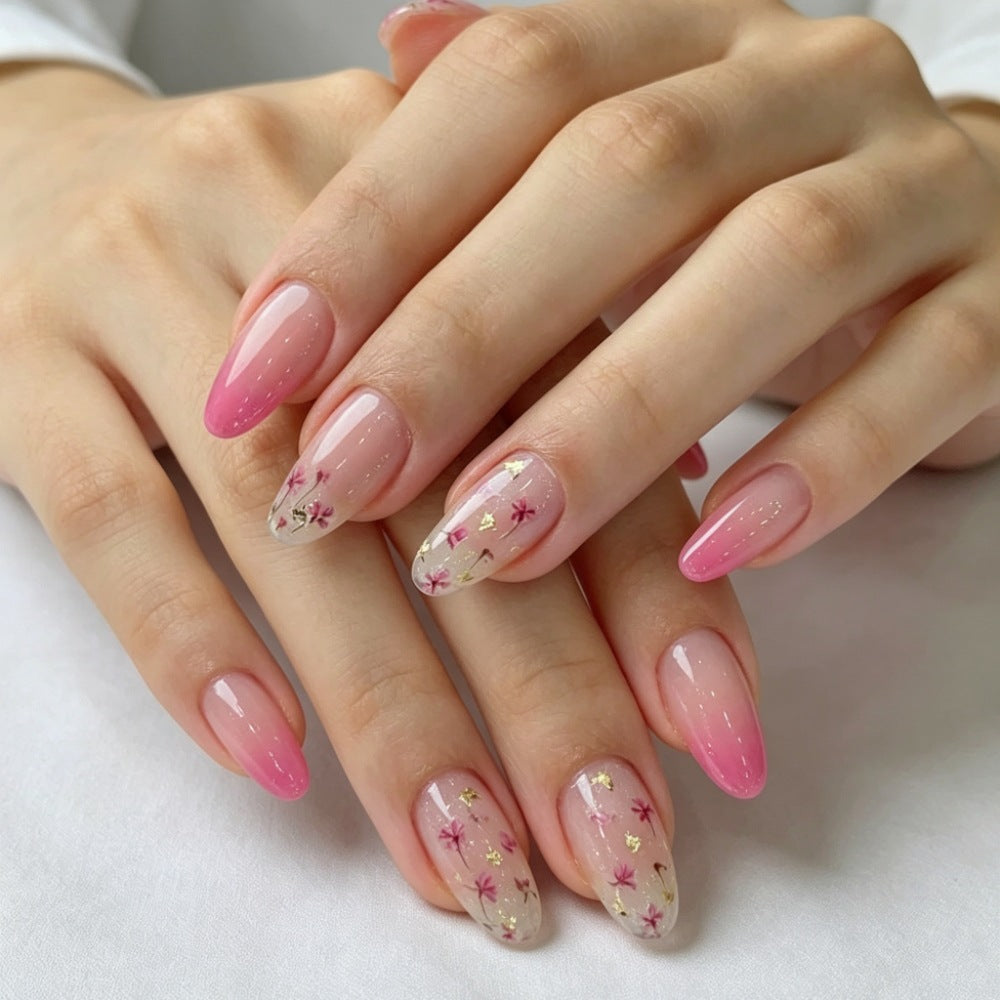 Artificial Nail Set with Elegant Floral Designs Stornfield
