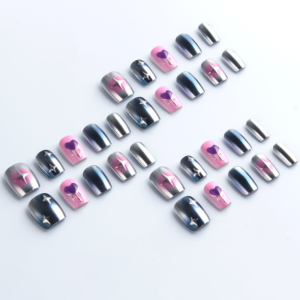 Celestial-Themed Press-On Nail Art Set Stornfield