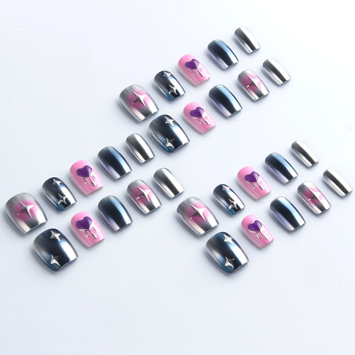 Celestial-Themed Press-On Nail Art Set Stornfield