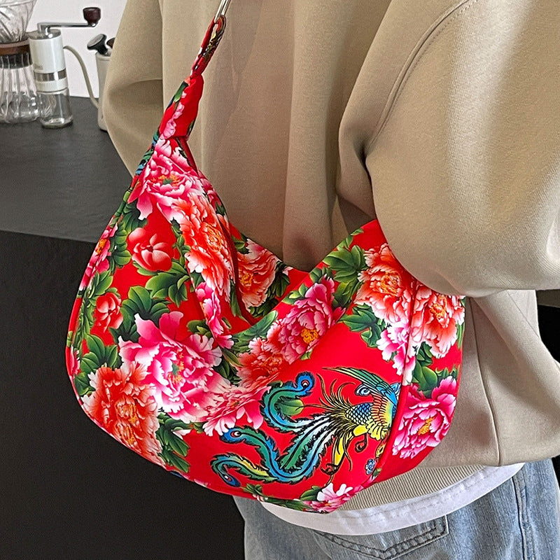 Floral Print Hobo Bag