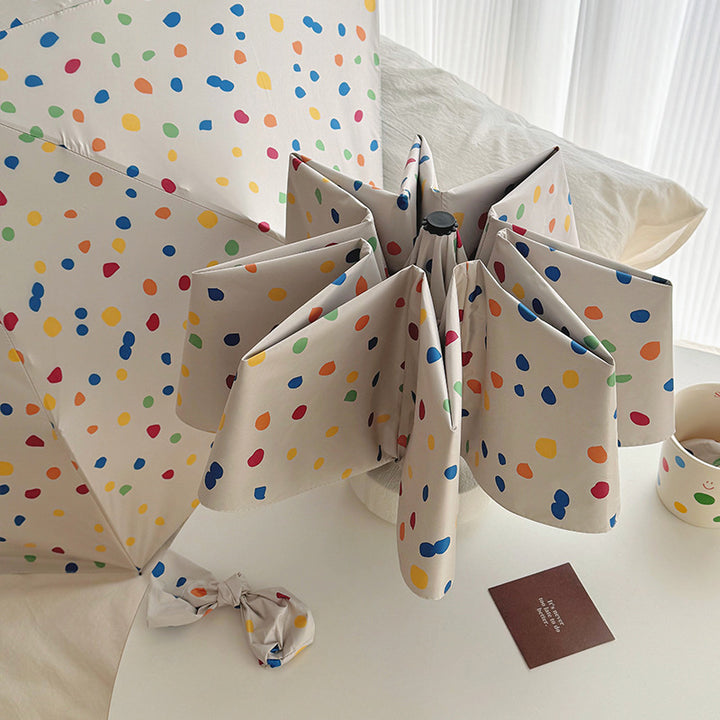 Women Multi-Purpose Foldable Shoulder Bag with Colorful Polka Dot Pattern Stornfield