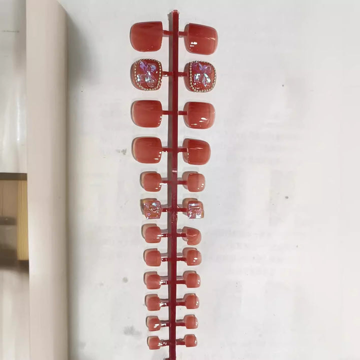 Decorative Diamond-Accent Press-On Nail Set Stornfield