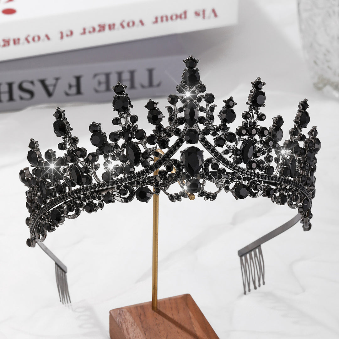 Ladies Opulent Tiara with Black Crystal Detailing Stornfield