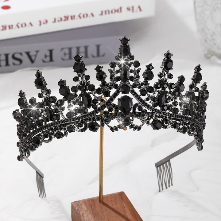 Ladies Opulent Tiara with Black Crystal Detailing Stornfield