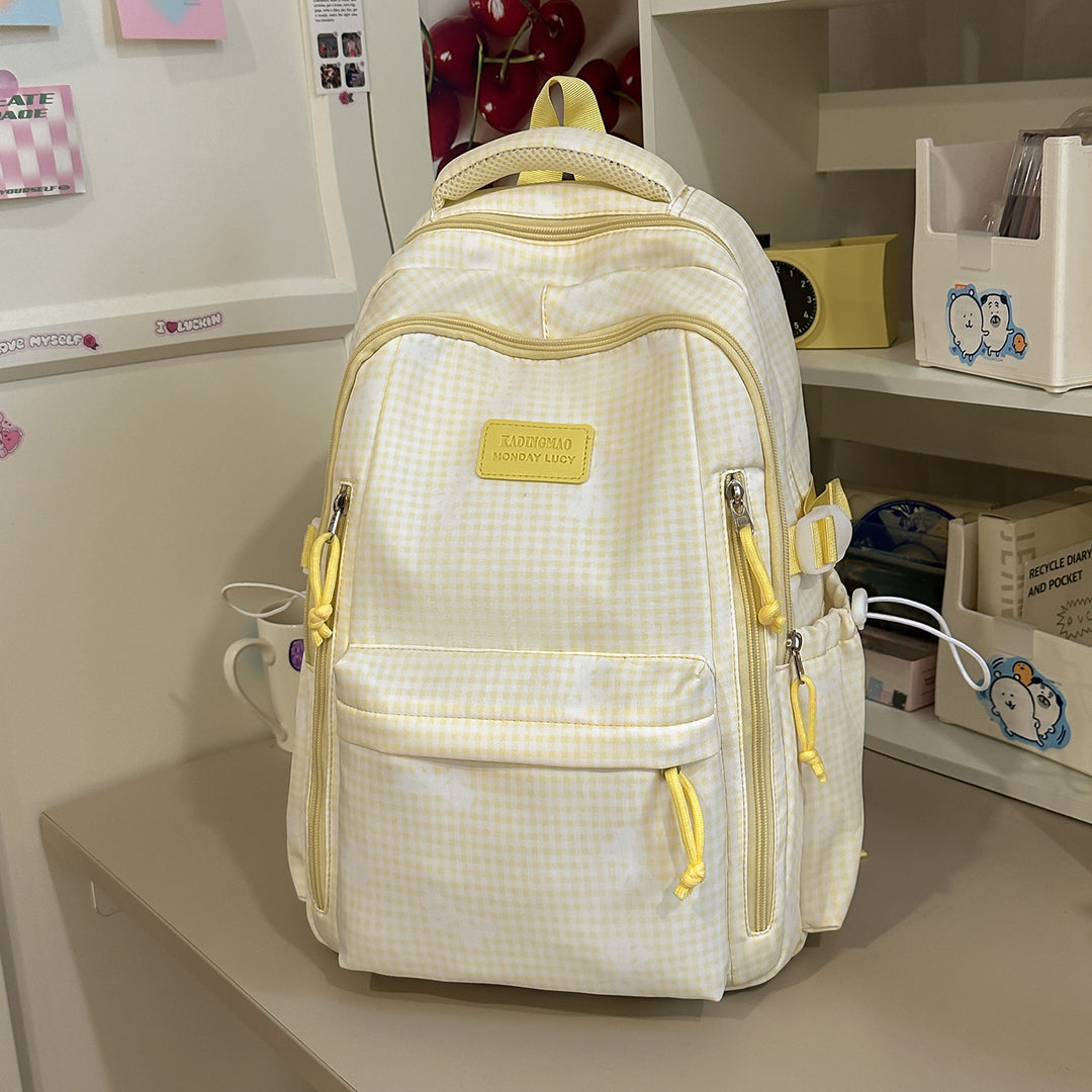 Stylish Checked Print Casual Backpack Stornfield