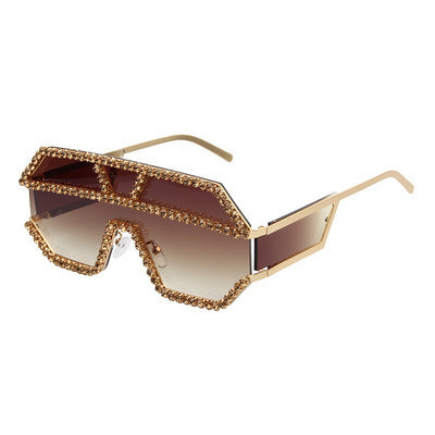Women's stylish sunglasses with geometric frame and rhinestone embellishment Stornfield