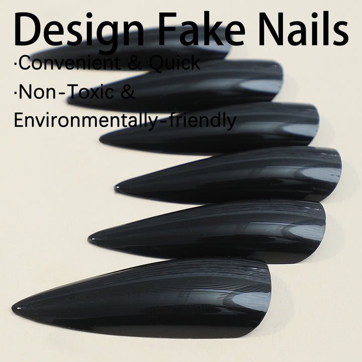 Acrylic nail set with elegant stiletto design Stornfield