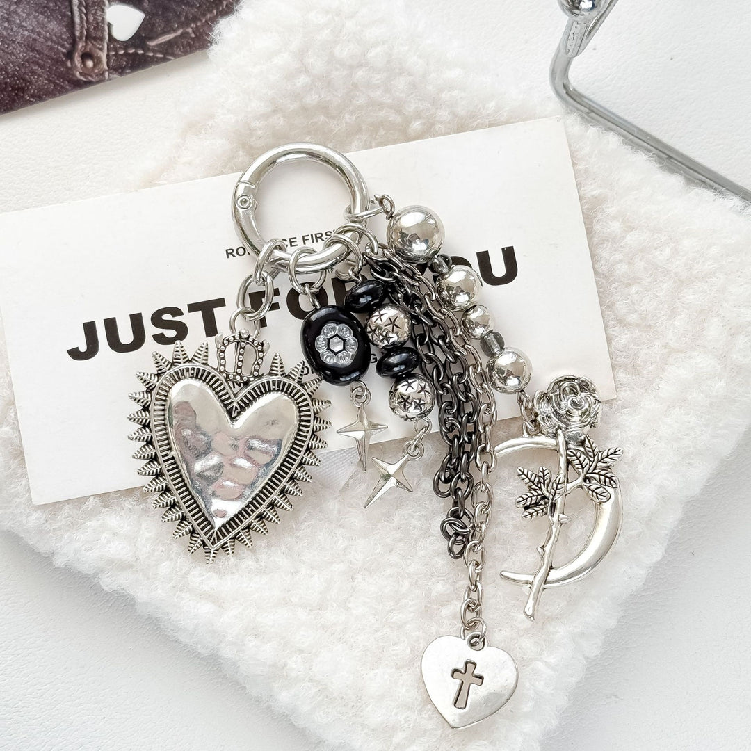 Keychain with heart and floral motif Stornfield