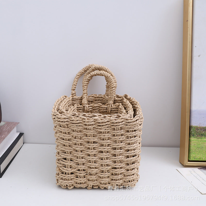 Natural Fiber Handwoven Storage Basket Stornfield