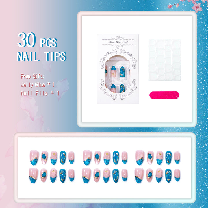 Artistic Textured Press-On Nail Art Set