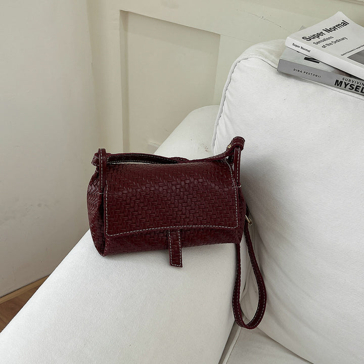 Woven Textured Crossbody Handbag