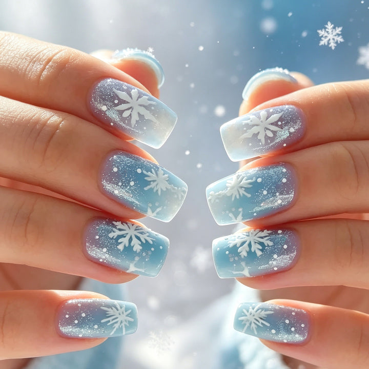 Frosted Snowflake Gel Nail Art Set Stornfield