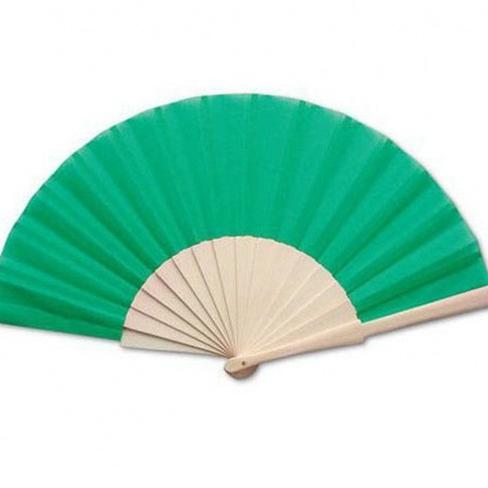 Ladies elegant hand fan made of lightweight fabric with artistic pleat pattern Stornfield