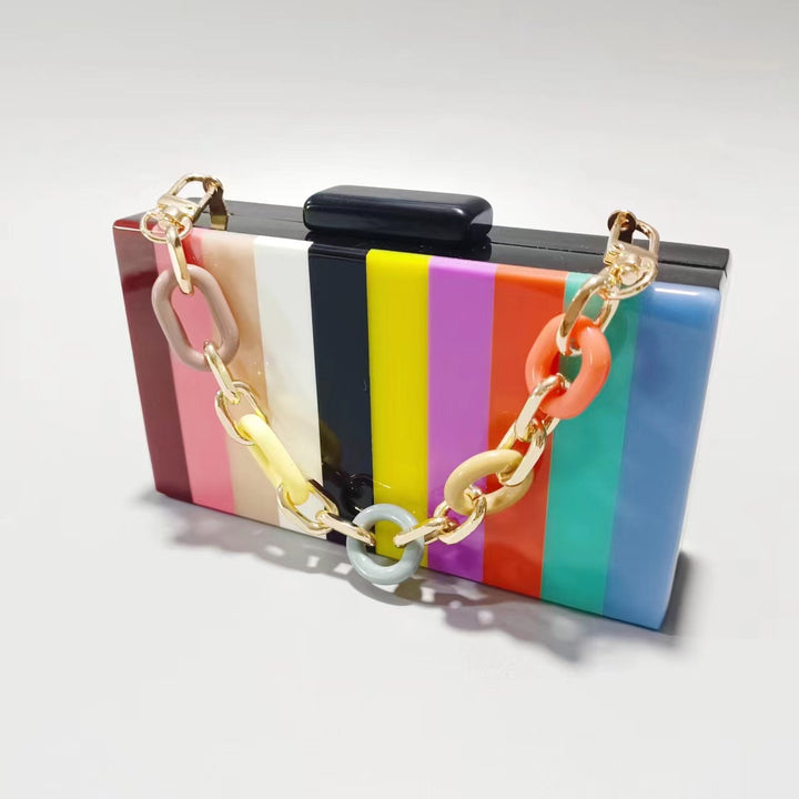 Artistic Round Acrylic Clutch