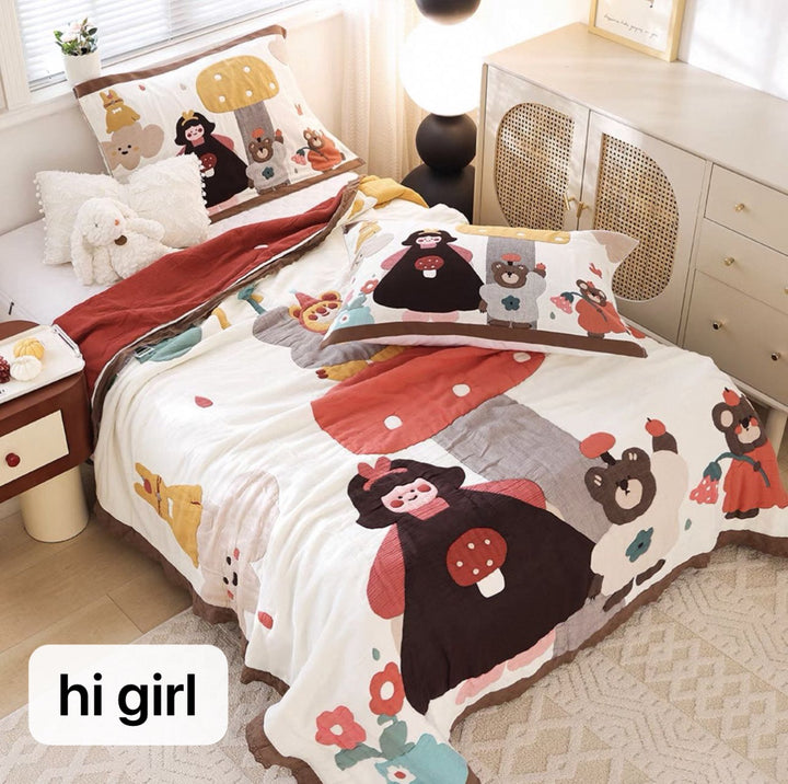 Women's bedspread with cute animal and fairy tale motif Stornfield
