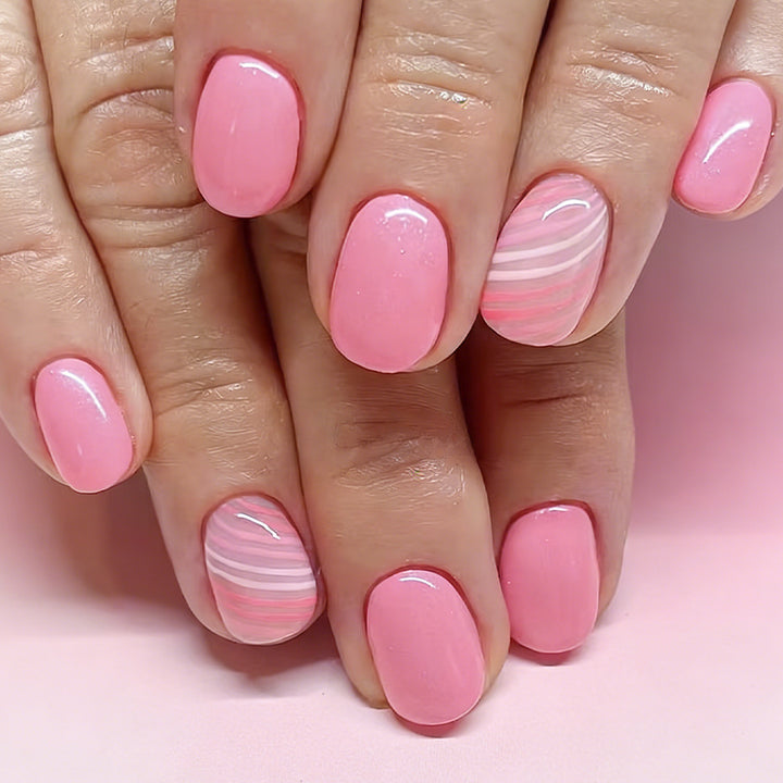 Artistic Pink Gel Nail Art Set Stornfield