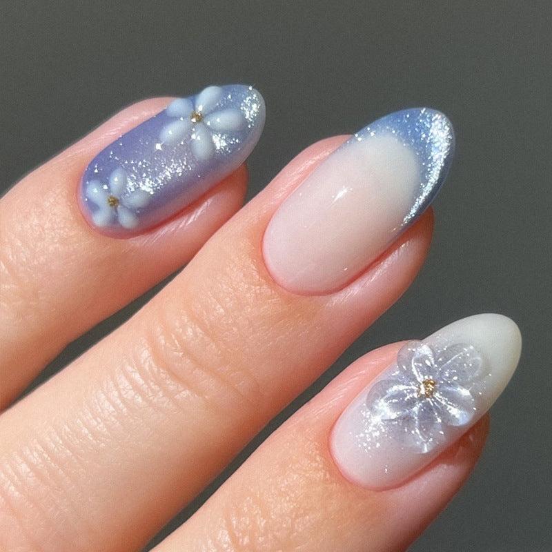 Artistic Floral Design Press-On Nail Tips Stornfield