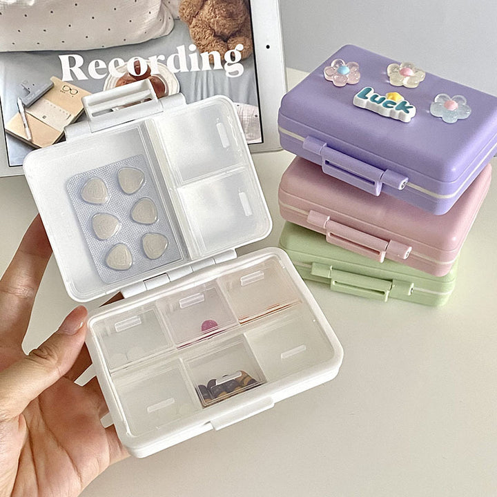 Practical storage box with colorful flower appliqués Stornfield