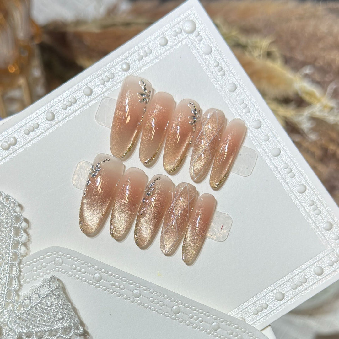 Glamorous Stiletto Press-On Nail Set with Rhinestone Accents Stornfield