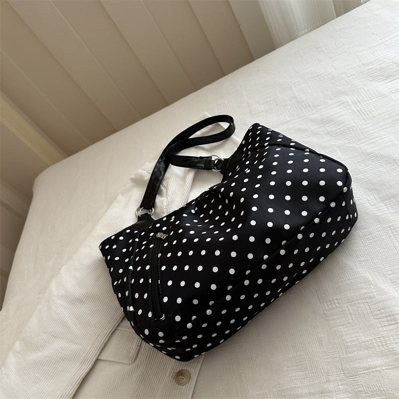 Stylish Polka Dot Shoulder Tote