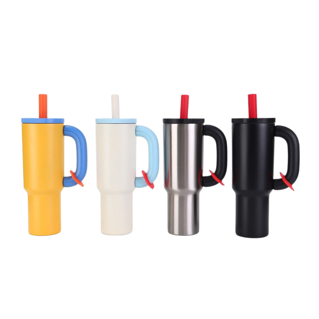 Ladies stylish insulated cup with straw Stornfield