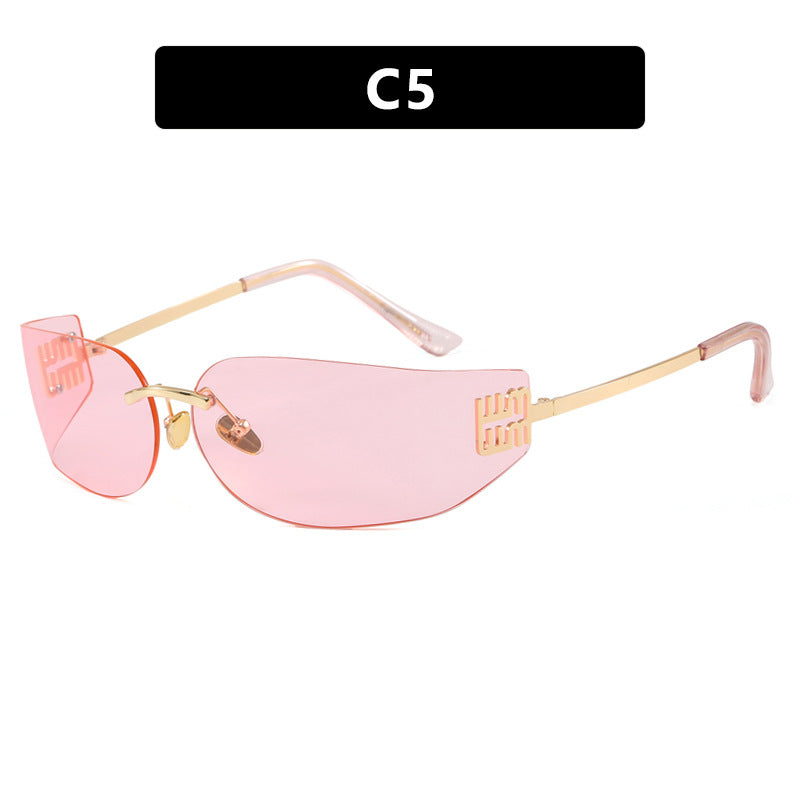 Women's futuristic designer sunglasses with unusual frame and UV protection Stornfield