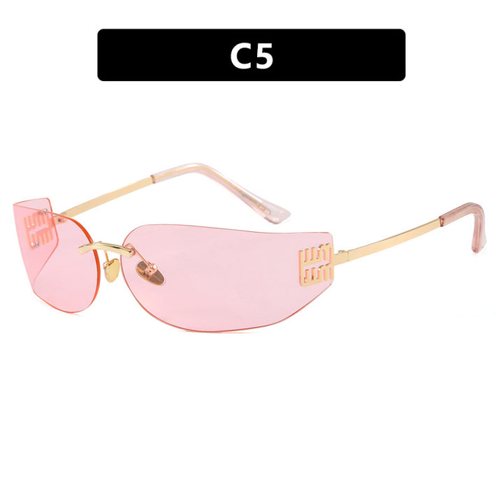 Women's futuristic designer sunglasses with unusual frame and UV protection Stornfield
