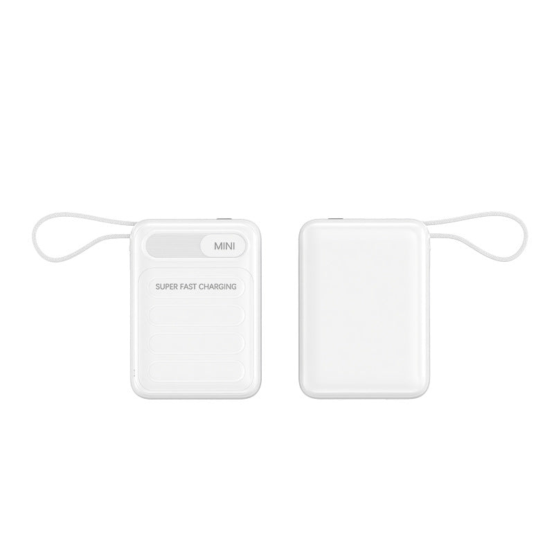 Portable power bank with integrated fast charging cables and digital charging status indicator Stornfield