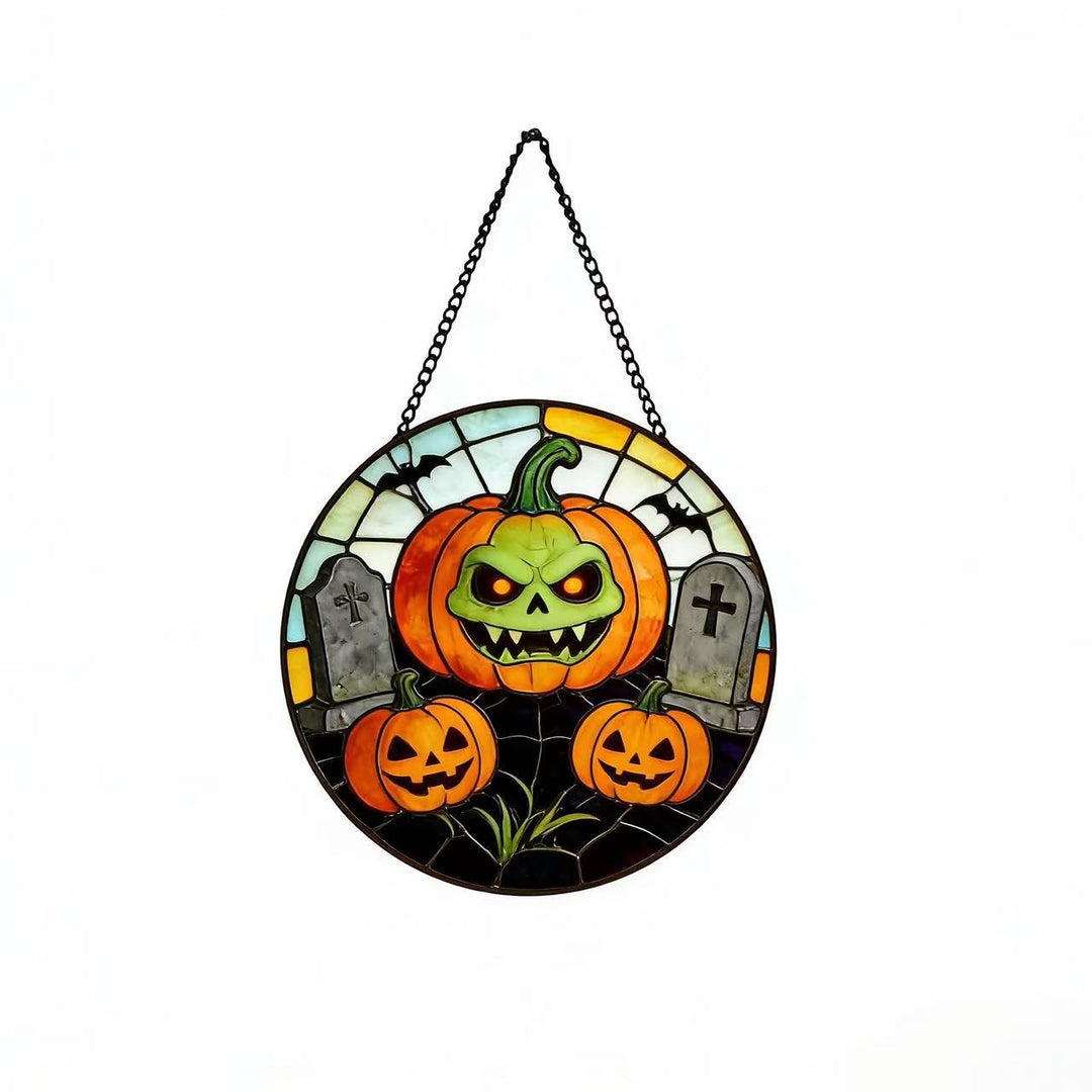 Decorative Skull Stained Glass Wall Art Stornfield