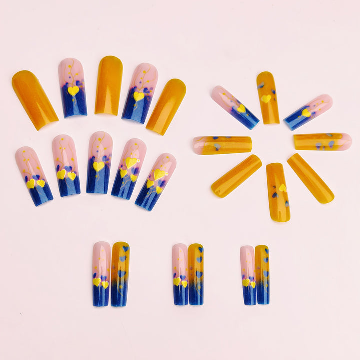 Creative nail art with heart and flower motifs Stornfield