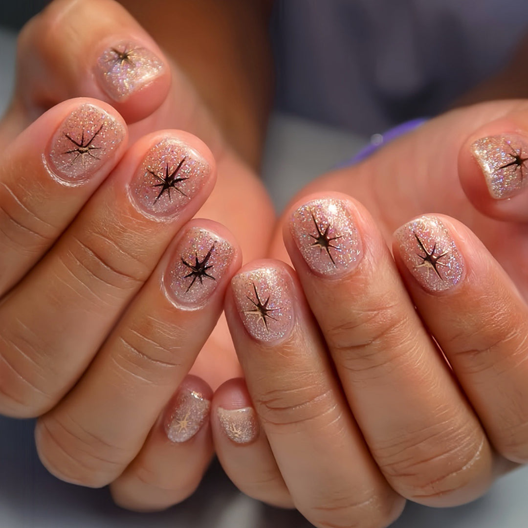 Glamorous Glitter Press-On Nail Extensions Stornfield