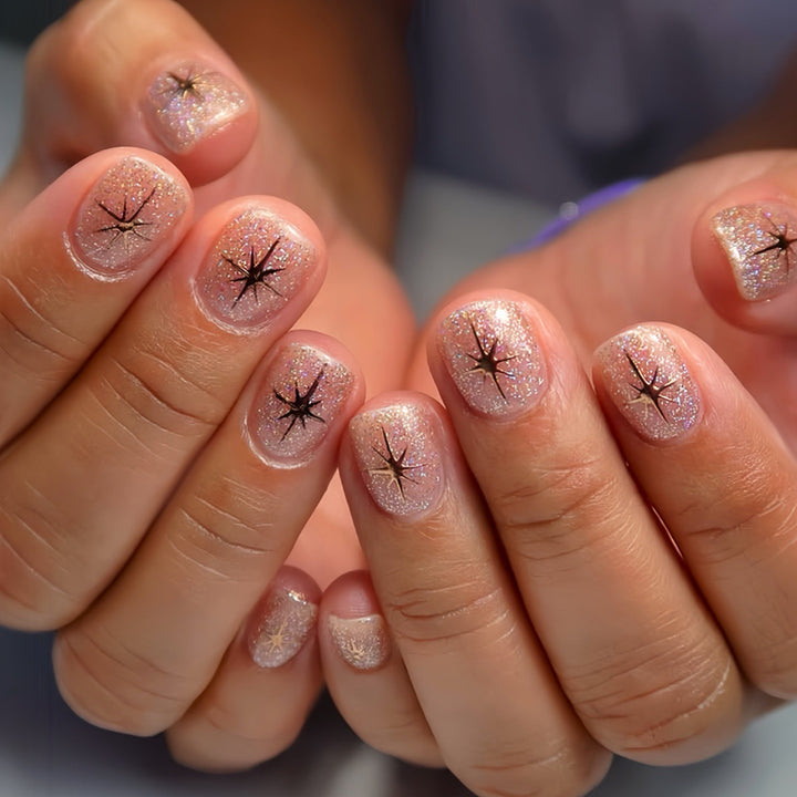 Glamorous Glitter Press-On Nail Extensions Stornfield