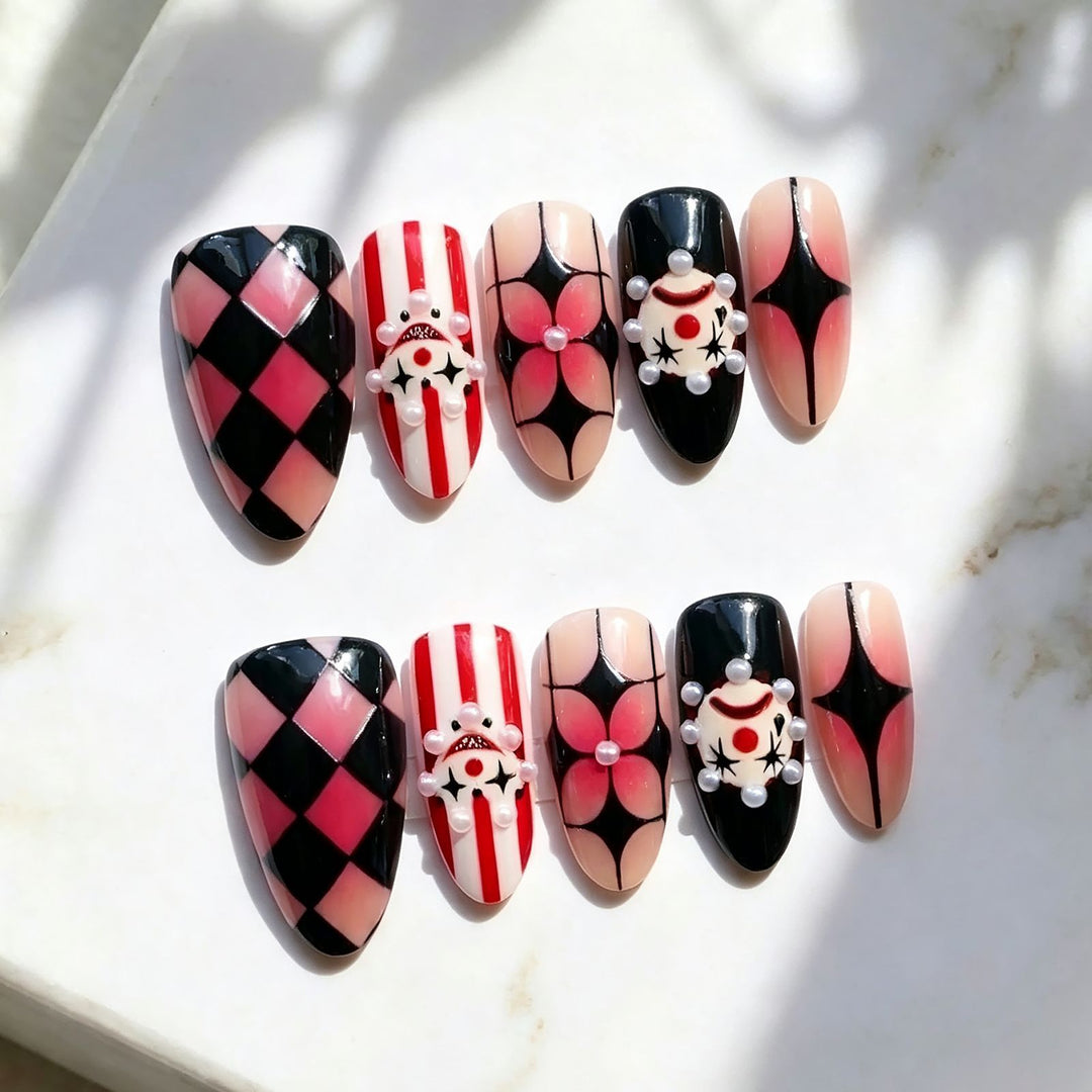 Whimsical Artistic Press-On Nail Set Stornfield