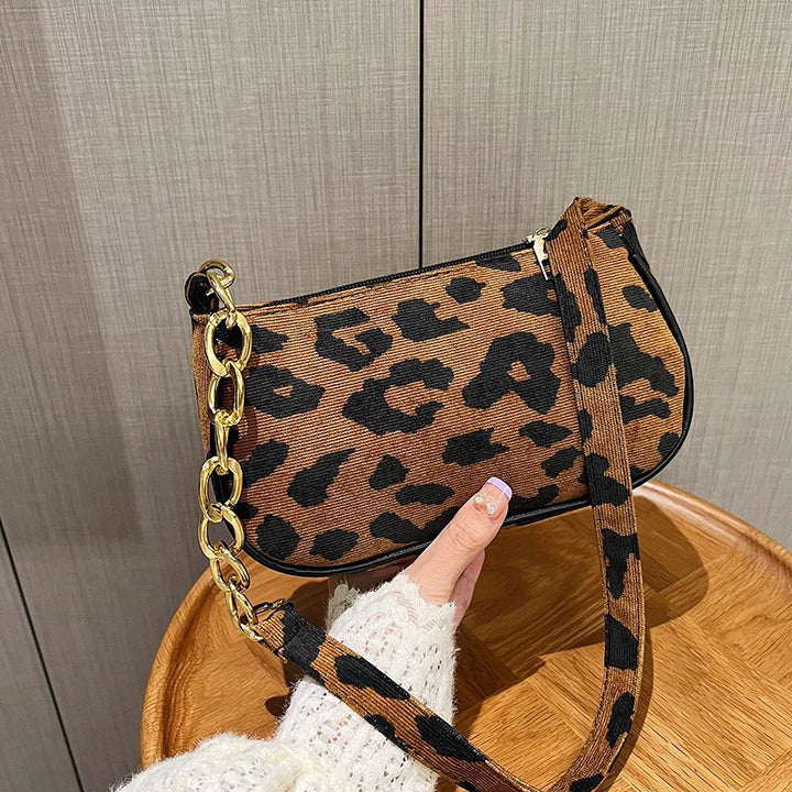 Leopard Print Crossbody Handbag