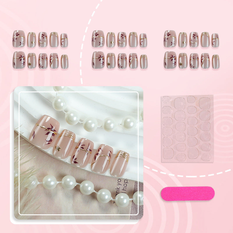 Artistic Floral-Inspired Press-On Nail Set 1790738430