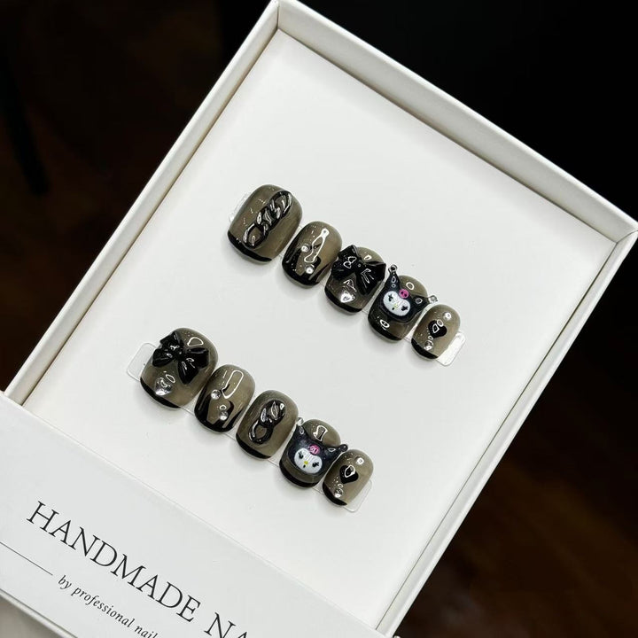 Handmade Character-Themed Press-On Nail Art Set