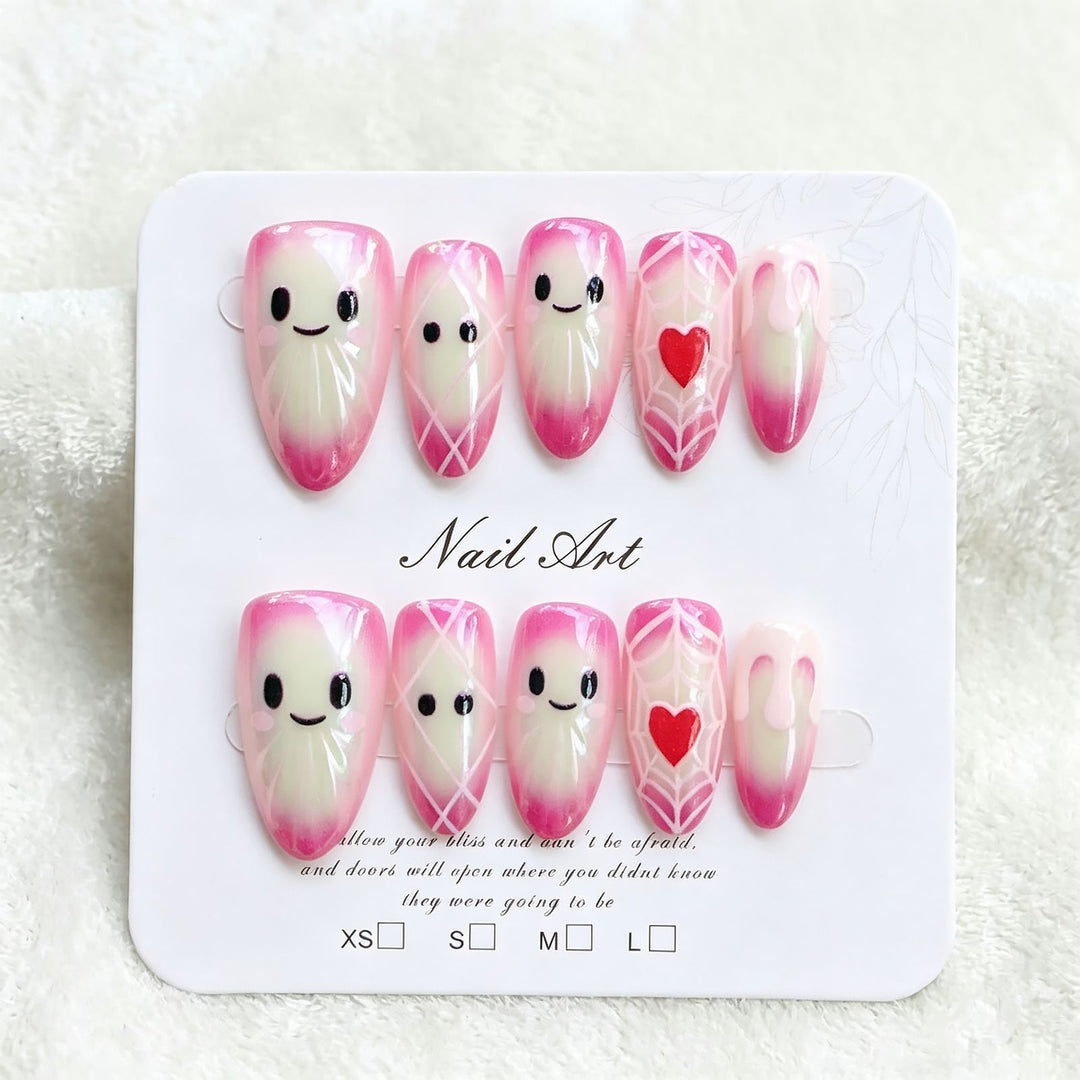 Whimsical Character Press-On Nail Art Set Stornfield