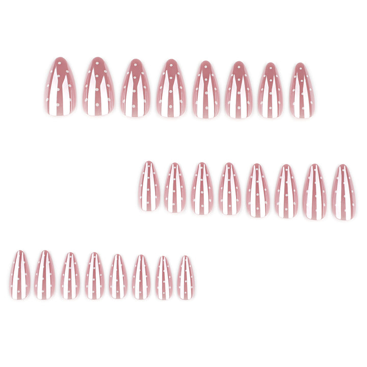 Artistic nail extensions with glitter and dots Stornfield