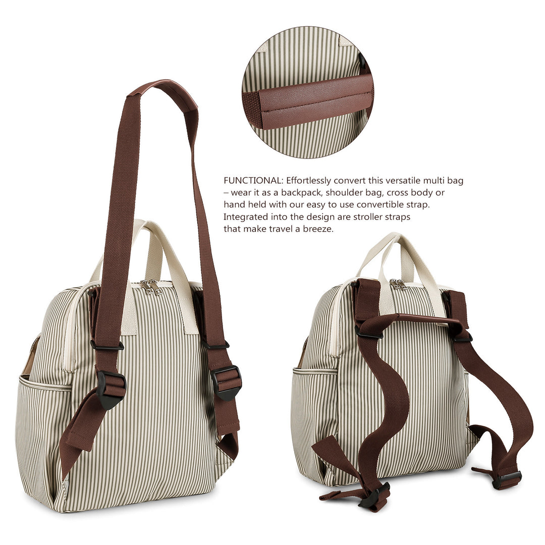 Multifunctional diaper backpack with integrated changing mat Stornfield