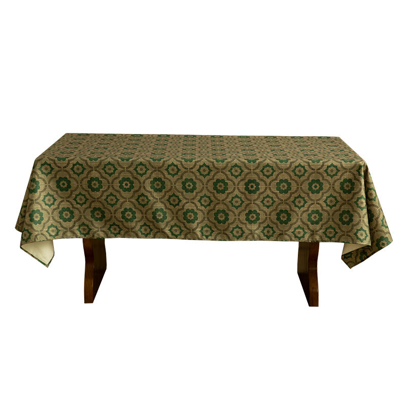 Rectangular tablecloth made of cotton-linen blend with ornamental jacquard structure Stornfield